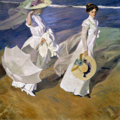JOAQUIN SOROLLA Y BASTIDA - Strolling Along the Seashore