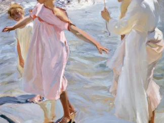 JOAQUÍN SOROLLA Y BASTIDA - Time for a Bathe, Valencia
