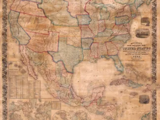 ANONYMOUS - Map of the United States and North America, 1856