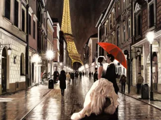 PIERRE BENSON - Kissing in Paris (detail)
