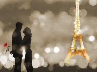 DIANNE LOUMER - A Date in Paris (BW, detail)