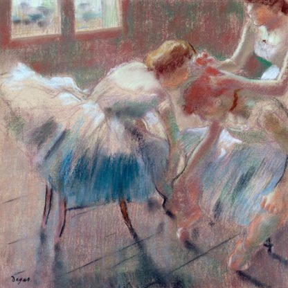EDGAR DEGAS - Three Dancers Preparing for Class