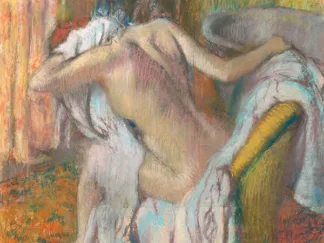 EDGAR DEGAS - After the Bath, Woman Drying Herself
