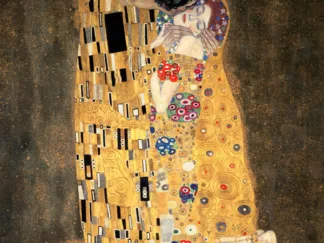 GUSTAV KLIMT - The Kiss (detail)