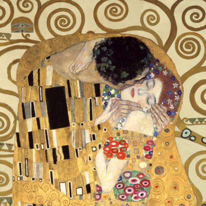 GUSTAV KLIMT - The Kiss (detail)
