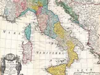 JOHANN HOMANN  - Map of Italy, 1742