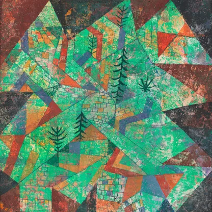 PAUL KLEE - Wald Bau 1919