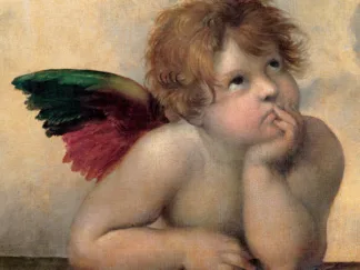 RAFFAELLO - Angelo I - Madonna Sistina (detail)