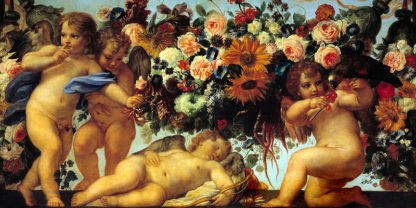 CARLO MARATTA - Amours et Guirlandes de Fleurs II