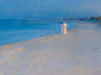 PEDER SEVERIN KROYER - Summer Evening at the South Beach, Skagen