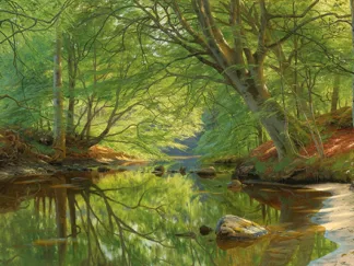 PEDER MØRK MØNSTED - A Stream Through the Woods