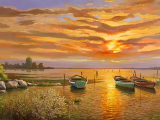 ADRIANO GALASSO - Laguna al Tramonto