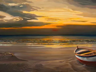 ADRIANO GALASSO - Tramonto sulla Battigia