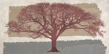 ALESSIO APRILE - Burgundy Tree on Abstract Background