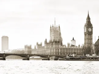 ANONYMOUS - View of the Houses of Parliament and Westminster Bridge, London (detail)