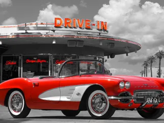 GASOLINE IMAGES - Historical diner, USA