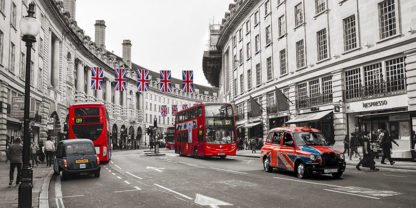 PANGEA IMAGES - Buses and Taxis in Oxford Street, London