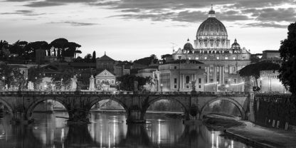 ANONYMOUS - Night View at St. Peter's Cathedral, Rome