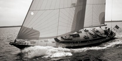 NEIL RABINOWITZ - Sailboat Leaning to the Side (detail, BW)