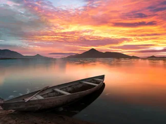 PANGEA IMAGES - Sunset on a Lake, Scotland