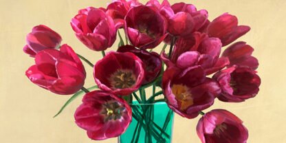 ANDREA ANTINORI - Red Tulips in a Glass Vase (detail)