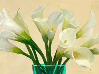 ANDREA ANTINORI - White Callas in a Glass Vase (detail)