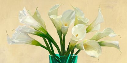 ANDREA ANTINORI - White Callas in a Glass Vase (detail)