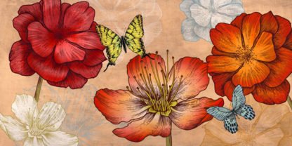 EVE C. GRANT - Flowers and Butterflies (Neutral)