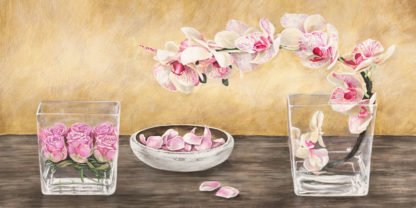 REMY DELLAL - Orchids and Roses Arrangement