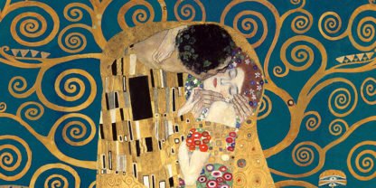 GUSTAV KLIMT - The Kiss, detail (Blue Variation)