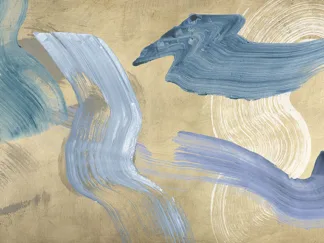 HARU IKEDA - Blue Waves on Gold
