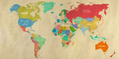 JOANNO - Modern Map of the World (detail)