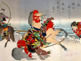 YOSHU (HASHIMOTO) CHIKANOBU - Protecting his Master