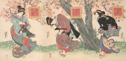 KEISAI EISEN - Beauties in a Spring Storm