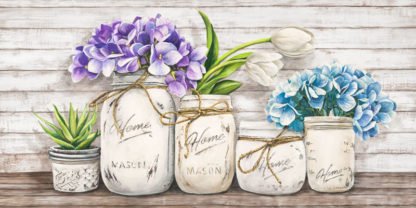 JENNY THOMLINSON - Hydrangeas in Mason Jars