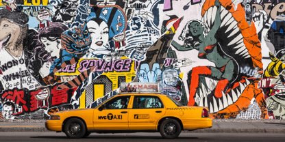 MICHEL SETBOUN - Taxi and Mural Painting, Soho NCY