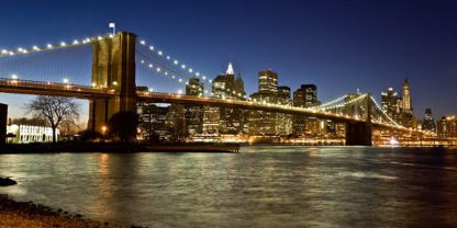MICHEL SETBOUN - Panoramic View of Lower Manhattan at Dusk, NYC