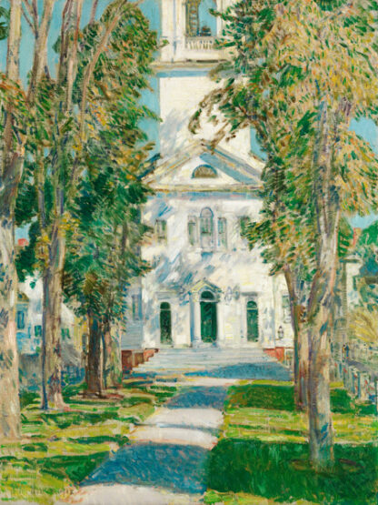 FREDERICK CHILDE HASSAM - The Church at Gloucester