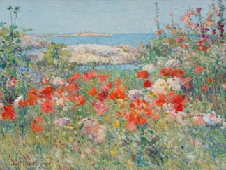 FREDERICK CHILDE HASSAM - Garden, Isle of Shoals, Maine