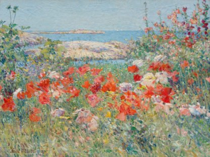 FREDERICK CHILDE HASSAM - Garden, Isle of Shoals, Maine