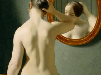 CHRISTOFFER WILHELM ECKERSBERG - Woman Standing in Front of a Mirror