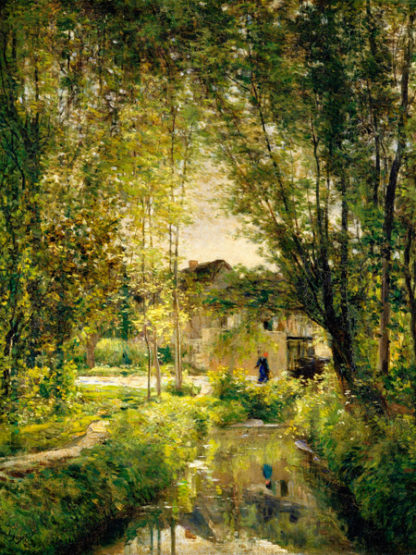 CHARLES-FRANÇOIS DAUBIGNY - Landscape with a Sunlit Stream