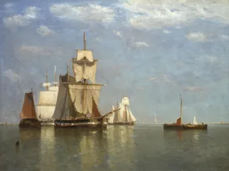 PAUL JEAN CLAYS - Ships Lying off Flushing