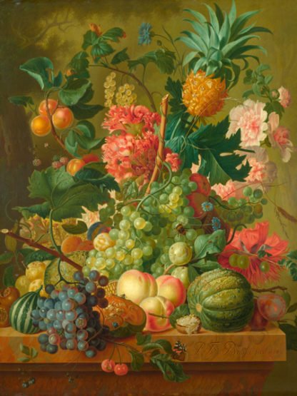 PAULUS THEODORUS VAN BRUSSEL - Fruit and Flowers