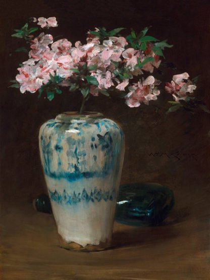 WILLIAM MERRITT CHASE - Pink Azalea – Chinese Vase
