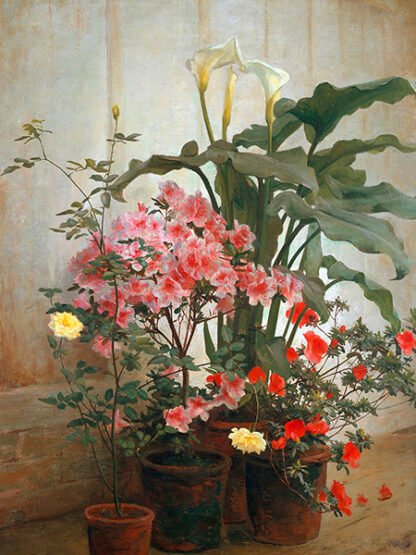 GEORGE COCHRAN LAMBDIN - Side of a Greenhouse