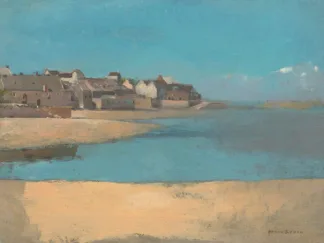 ODILON REDON - Village by the Sea in Brittany