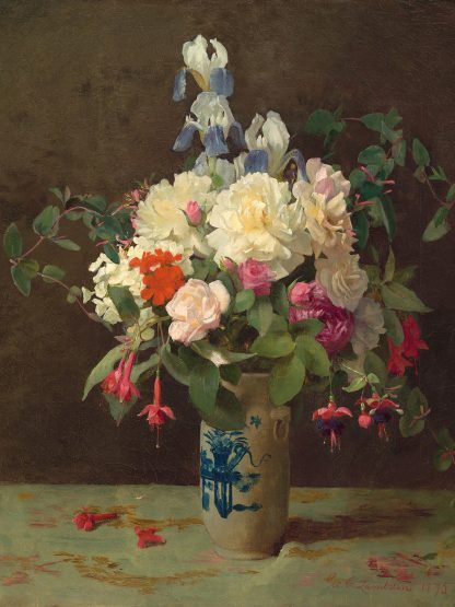 GEORGE COCHRAN LAMBDIN - Vase of Flowers
