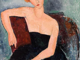 AMEDEO MODIGLIANI - Jeune Fille Rousse en Robe de Soir (detail)