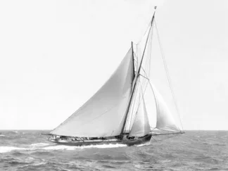 ANONYMOUS - Cutter sailing on the ocean, 1910